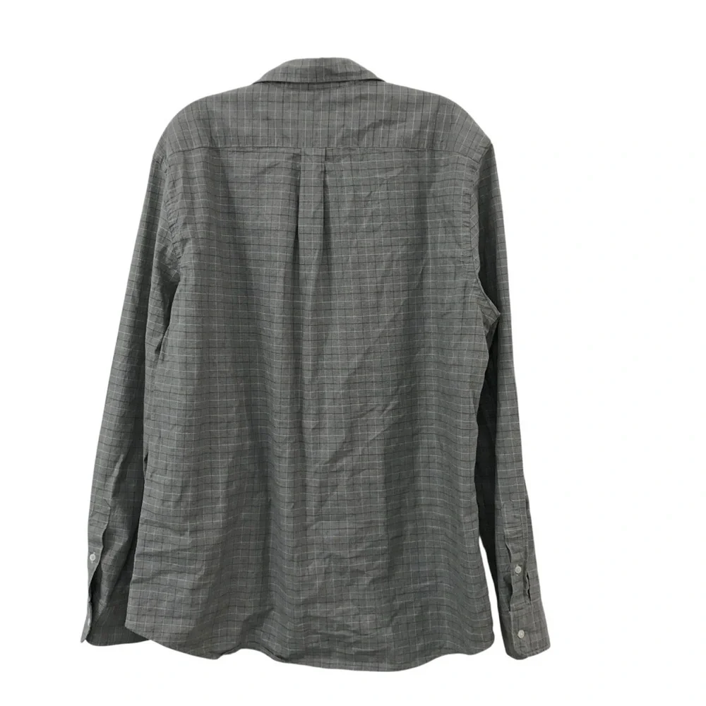 J. McLaughlin Shirt Men’s XL Gray Stripe Button Down Dress Long Sleeve Modern - Picture 2 of 4